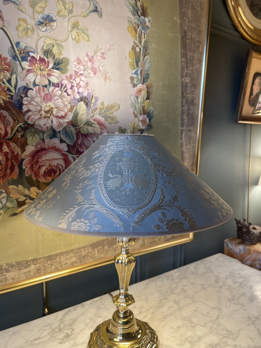 Bronze Lamp, Height 35 Cm-photo-4