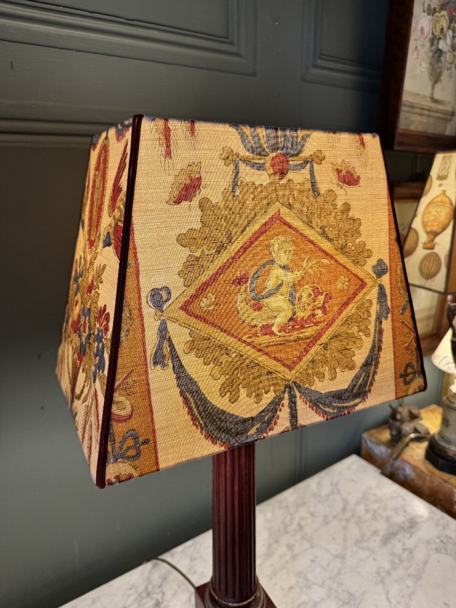 Carcel Lamp In Painted Sheet Metal, 19th Century, Height 74 Cm-photo-4