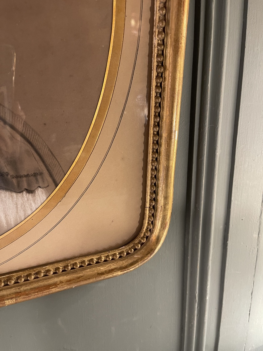 Portrait d'une petite fille au cerceau, dessin XIXème-photo-2