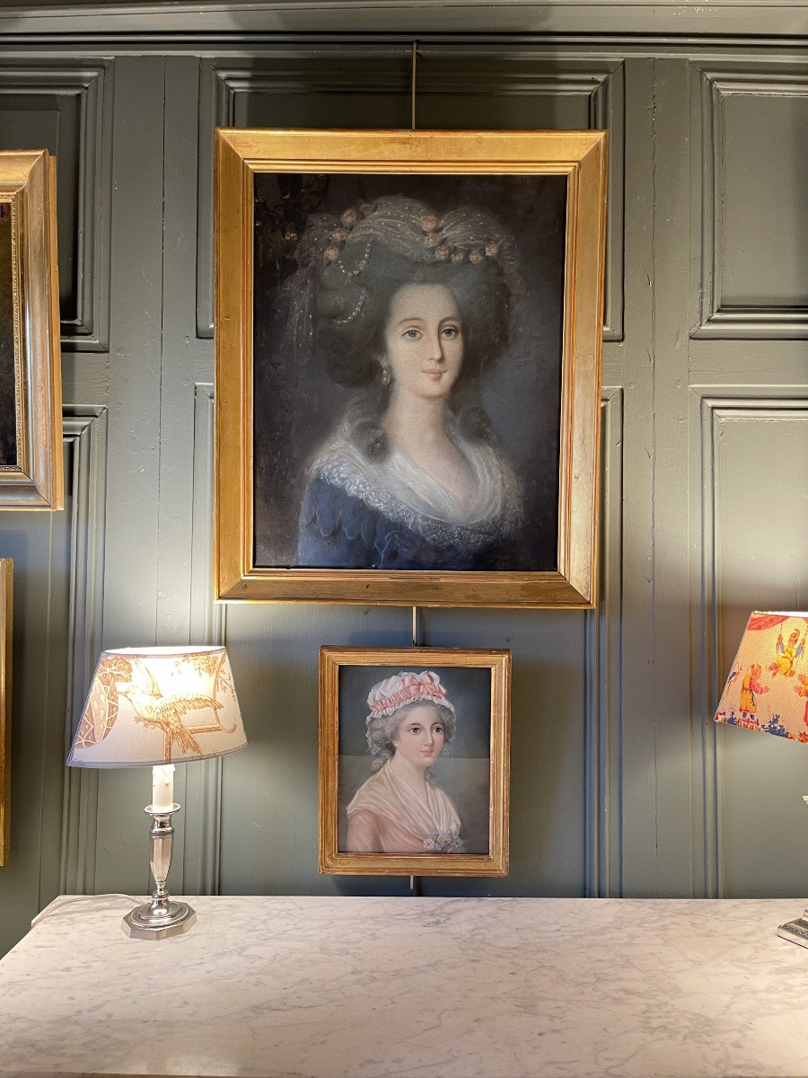 Portrait de dame, Pastel XVIIIème-photo-6