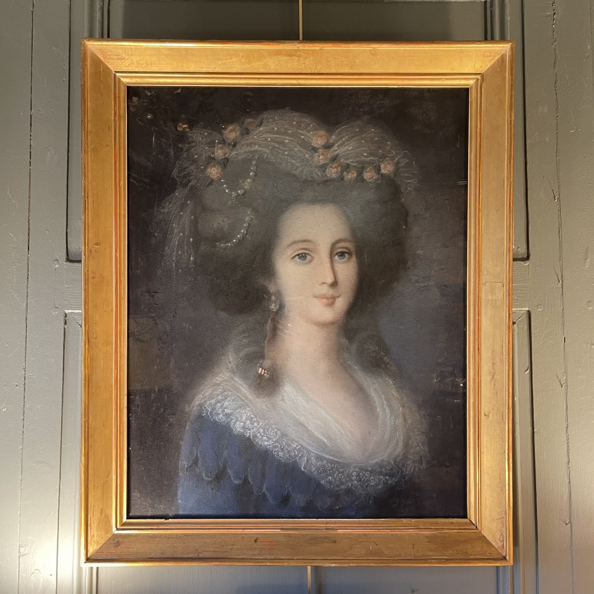 Portrait de dame, Pastel XVIIIème