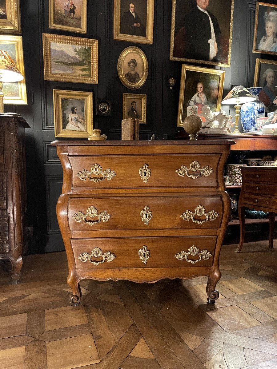 Petite commode tombeau Bordelaise XVIIIème estampillée-photo-2