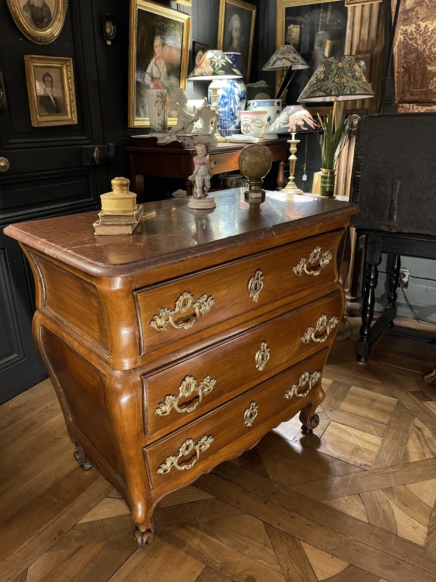 Petite commode tombeau Bordelaise XVIIIème estampillée-photo-3