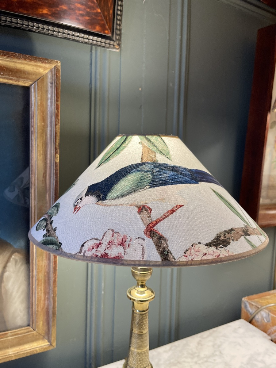 Lampe en bronze cisel&eacute;, hauteur 42 cm-photo-2