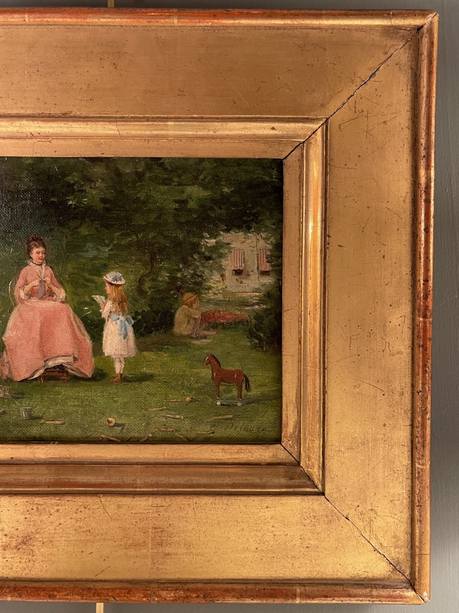 A Sunday In The Park, 19th Century Genre Scene-photo-4