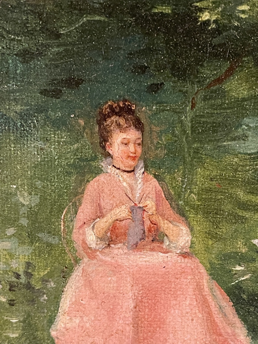 A Sunday In The Park, 19th Century Genre Scene-photo-1