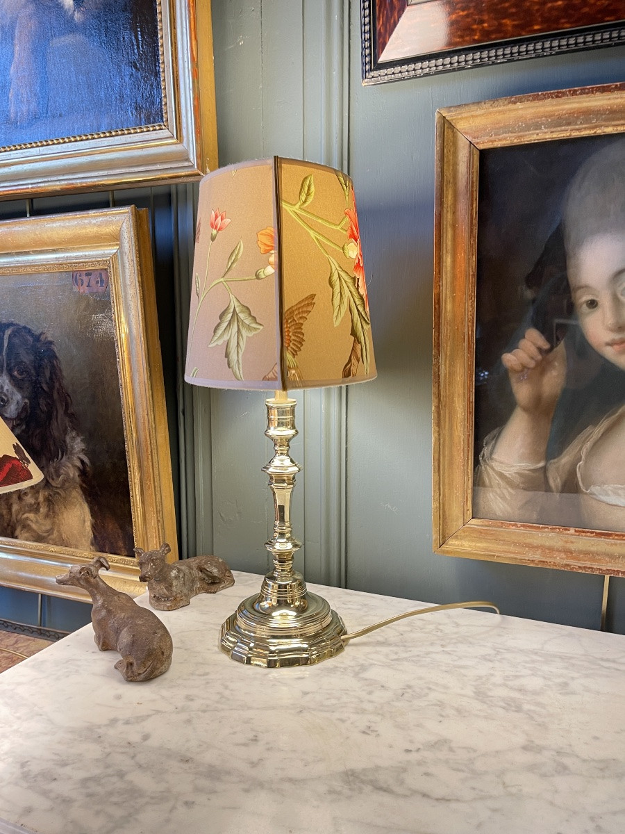 Lampe en bronze, hauteur 45 cm-photo-1