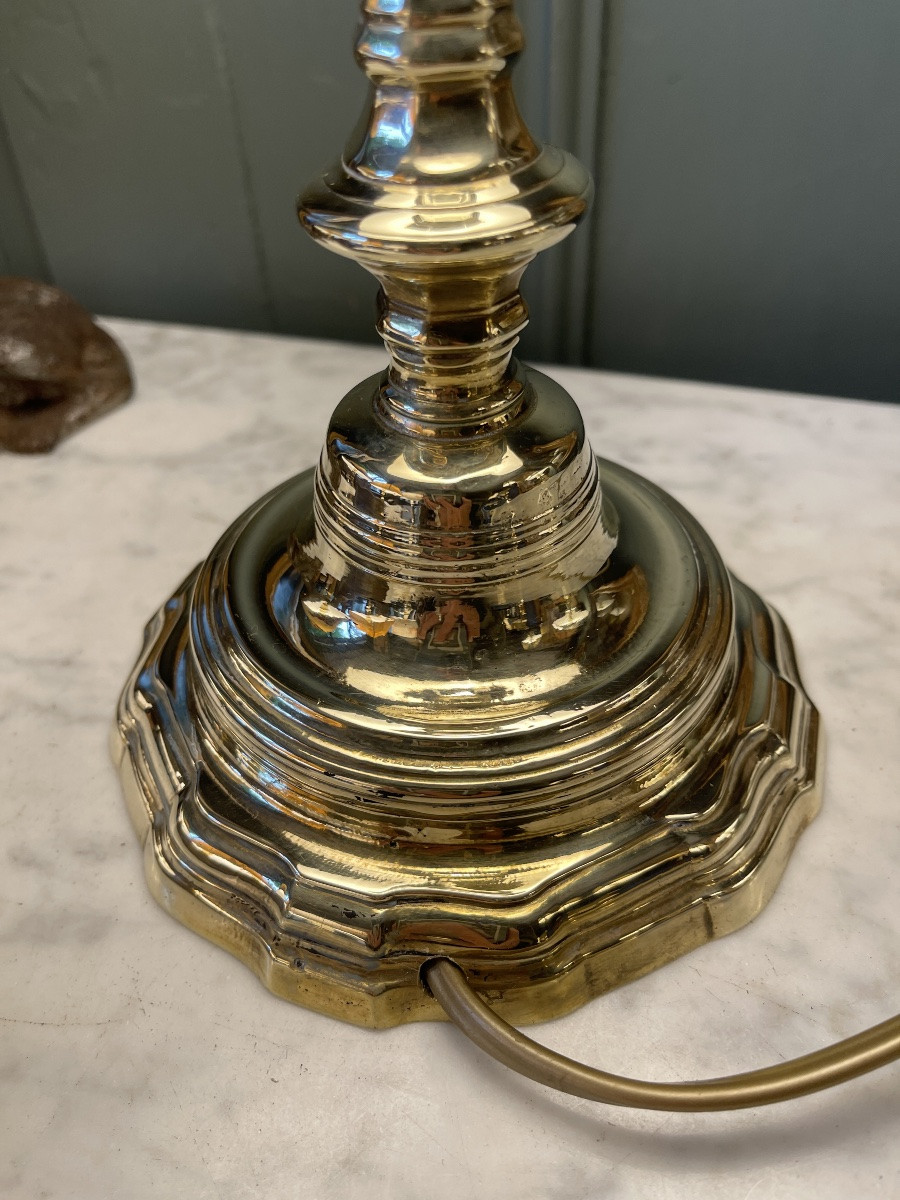 Lampe en bronze, hauteur 45 cm-photo-6