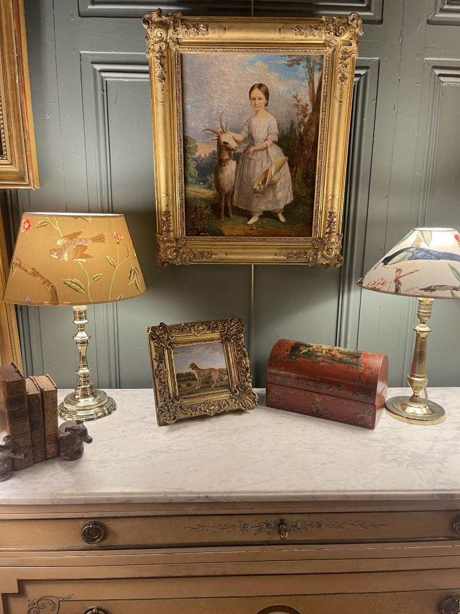 Small Portrait Of A Dog, 19th Century-photo-8