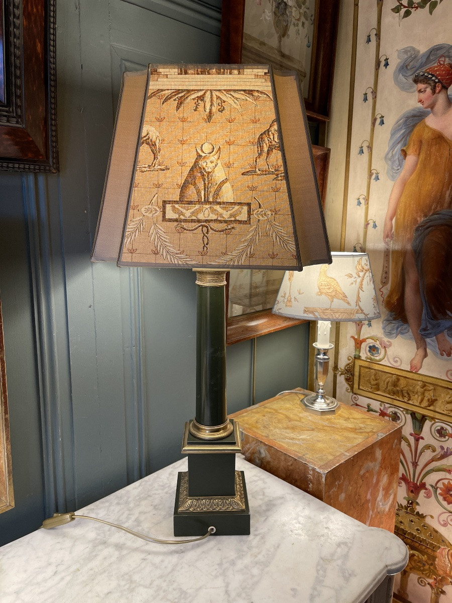 Painted Sheet Metal Lamp, Height 72 Cm-photo-4