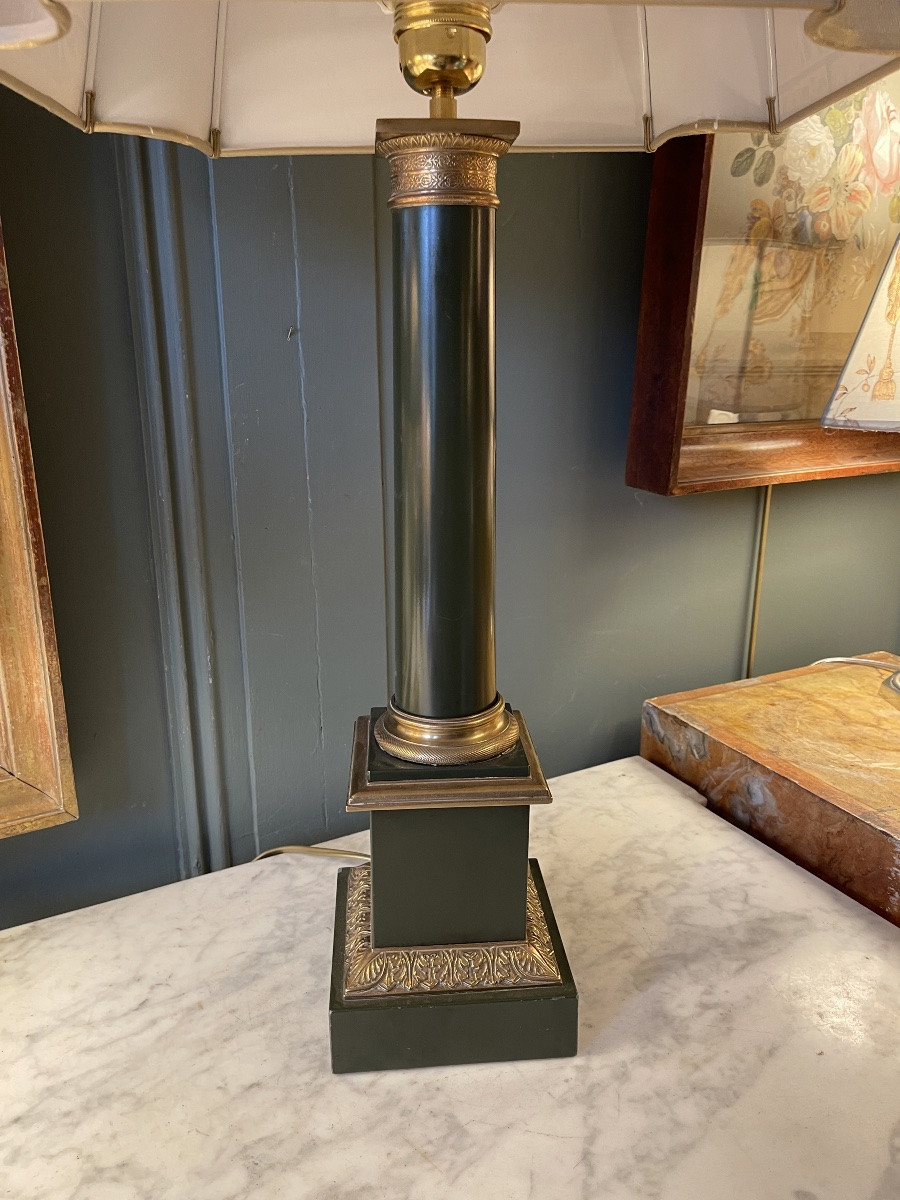 Painted Sheet Metal Lamp, Height 72 Cm-photo-3