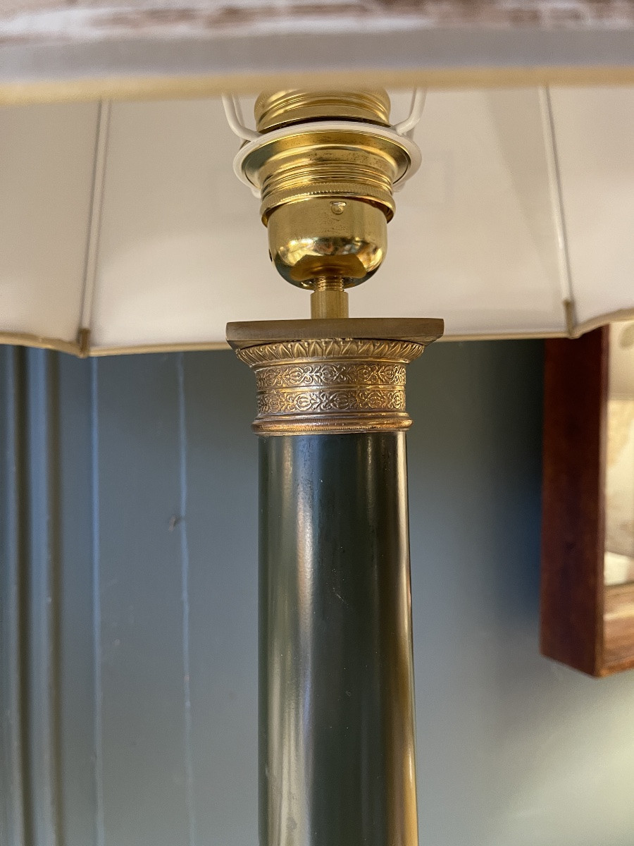 Painted Sheet Metal Lamp, Height 72 Cm-photo-4