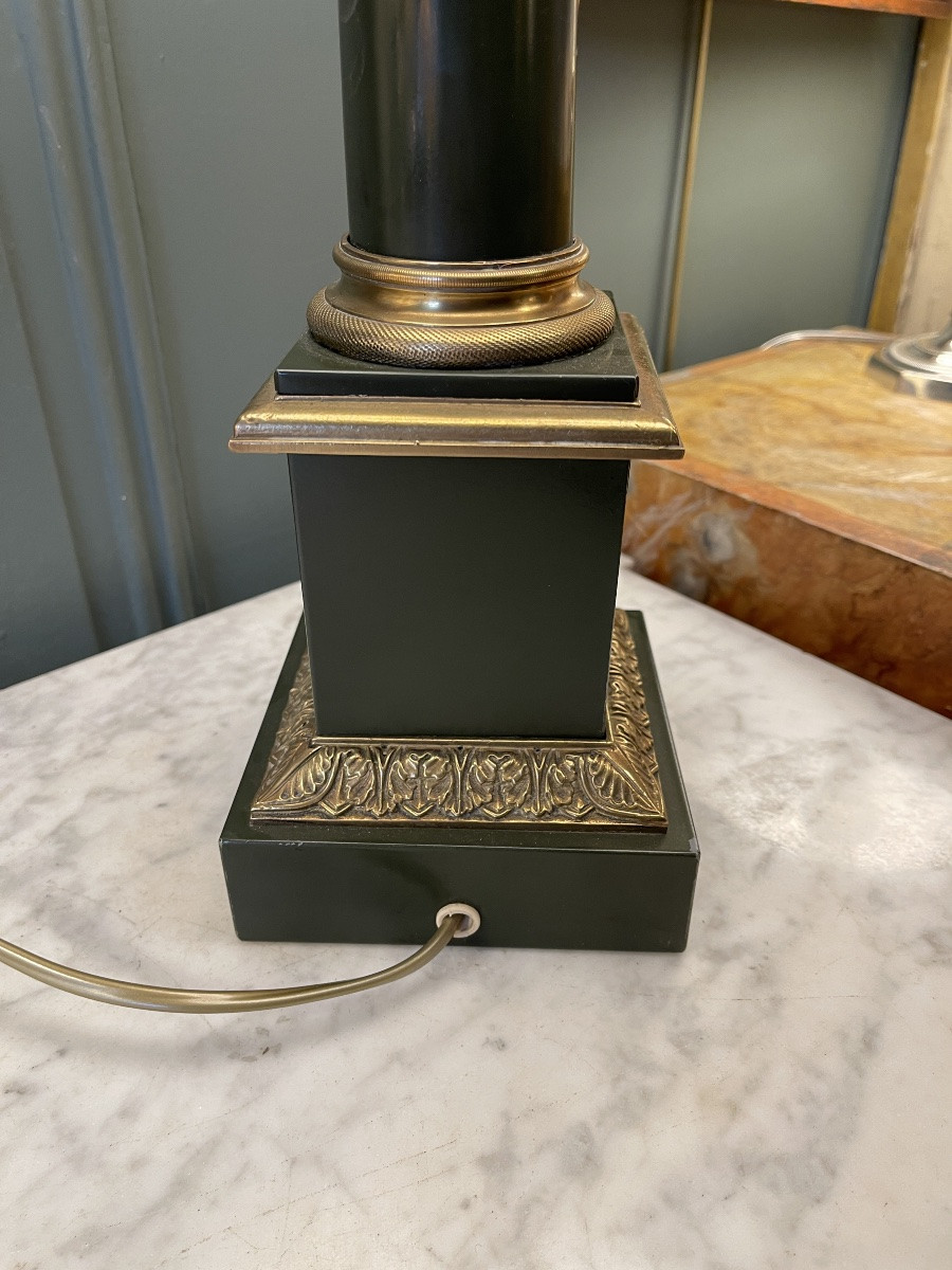 Painted Sheet Metal Lamp, Height 72 Cm-photo-6