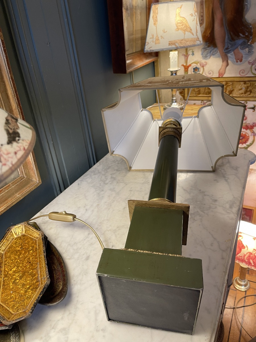 Painted Sheet Metal Lamp, Height 72 Cm-photo-7