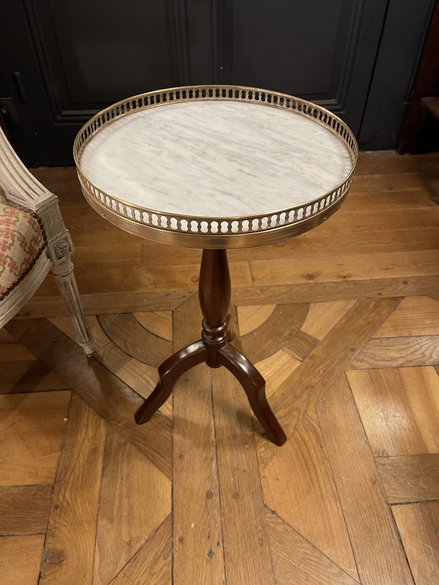 Petit guéridon tripode, Hauteur 55.5 cm-photo-3