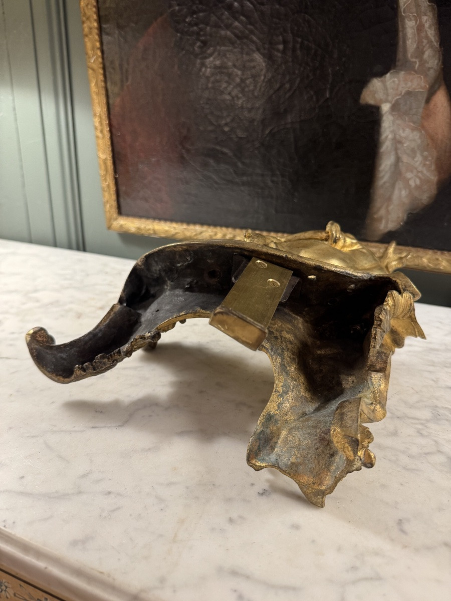 Paire de chenets style Louis XV de Henri Picard XIXème-photo-5