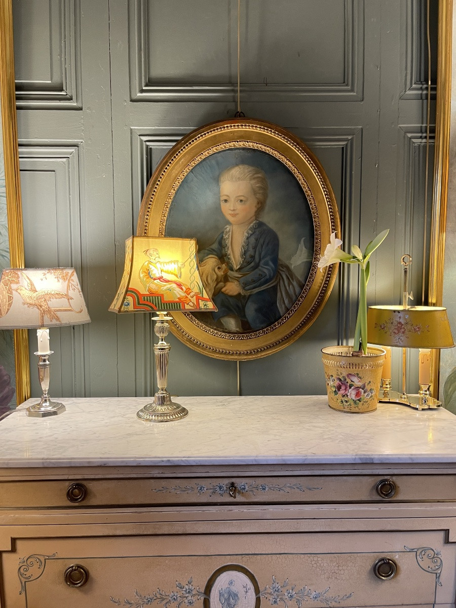 Lampe de style Louis XVI, Hauteur 46 cm-photo-8