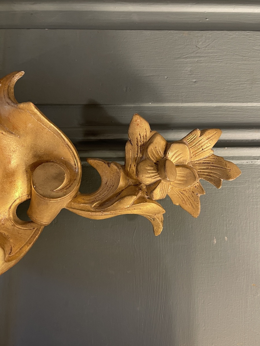 Gilded Carved Wooden Ornament In The Louis XVI Style-photo-4