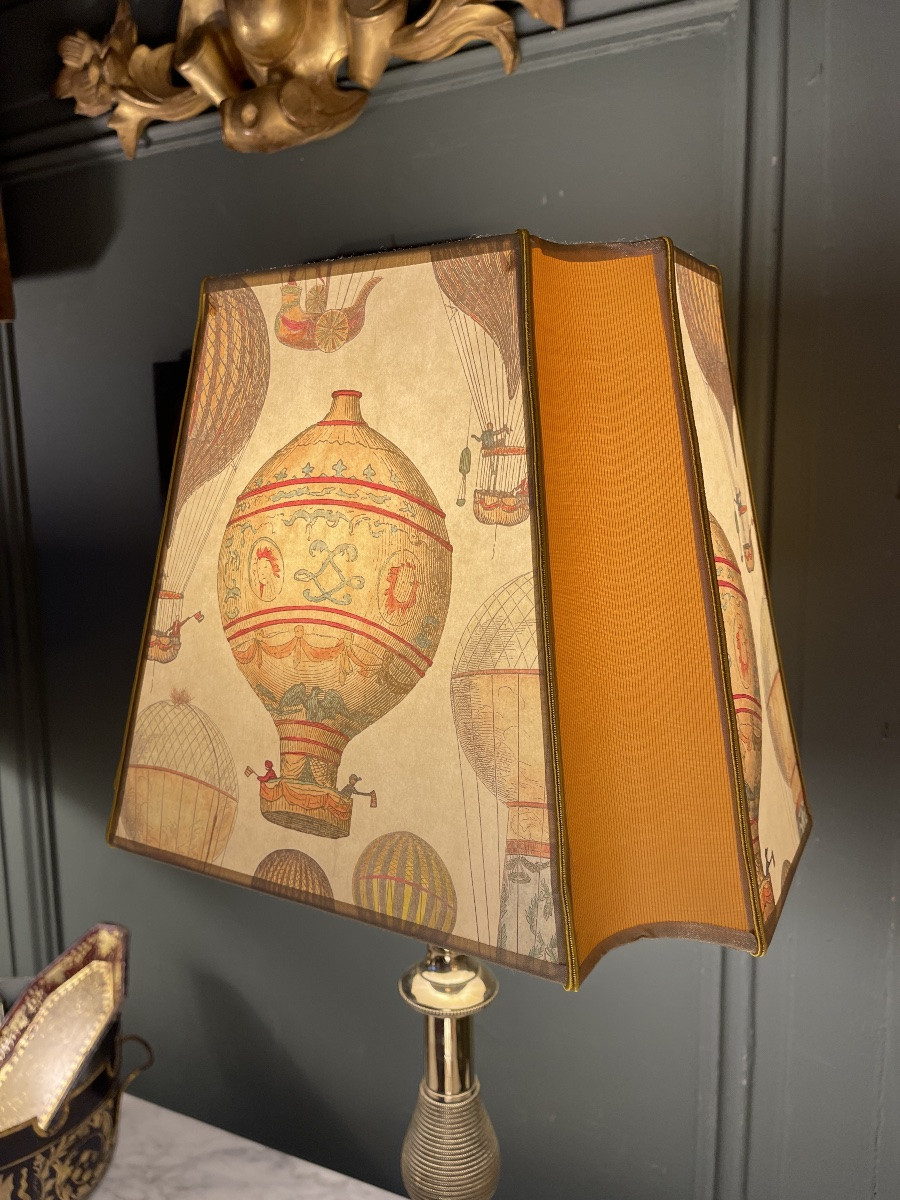 Grande lampe en bronze ciselé XIXème, hauteur 58 cm-photo-2