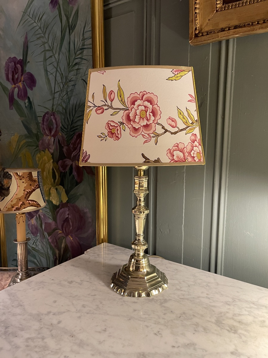 Lampe en bronze, hauteur 46 cm-photo-3