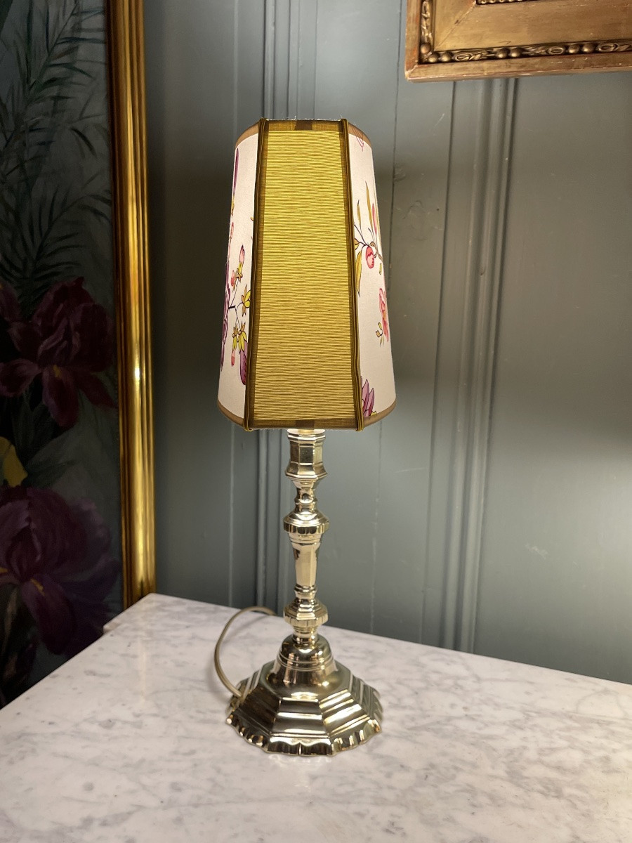 Lampe en bronze, hauteur 46 cm-photo-1