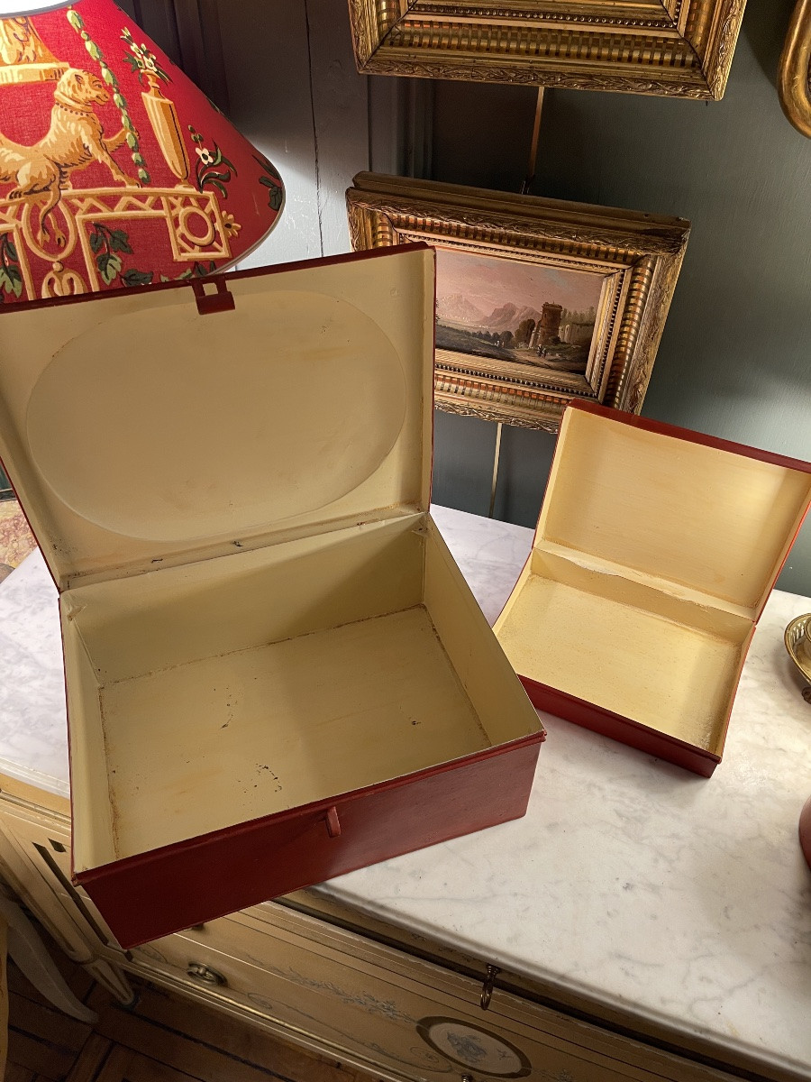 Ensemble de deux boites en tôle peinte-photo-6