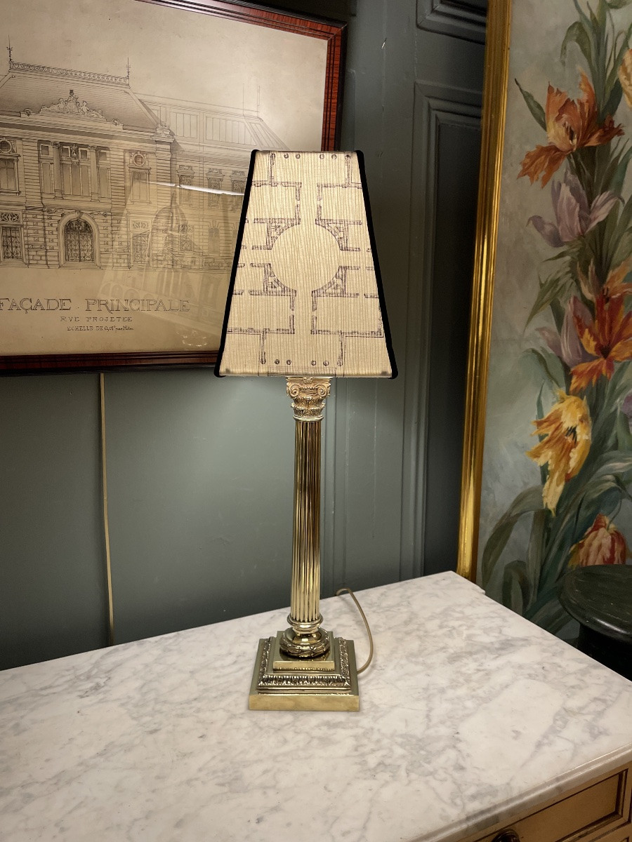 19th Century Bronze Lamp, 60 Cm High-photo-2