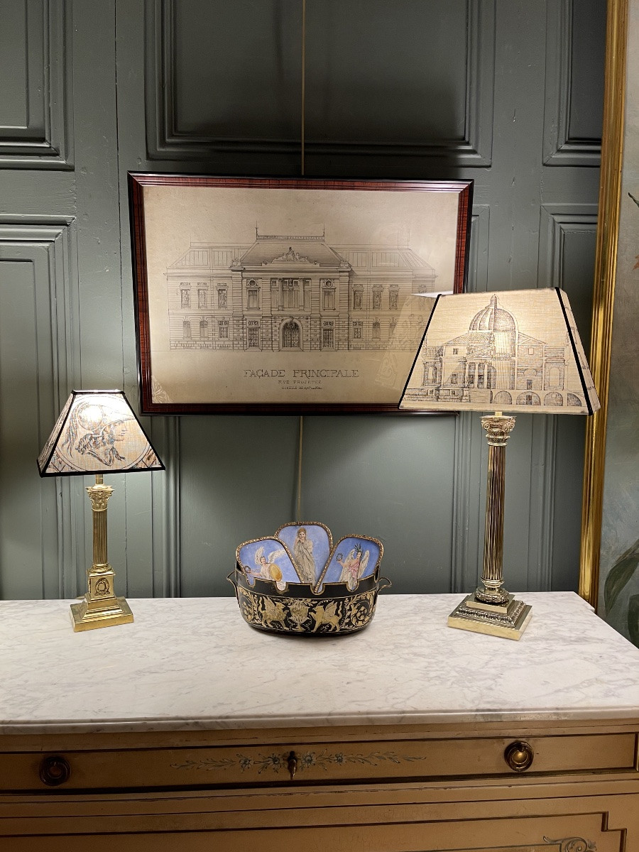 19th Century Bronze Lamp, 60 Cm High-photo-8