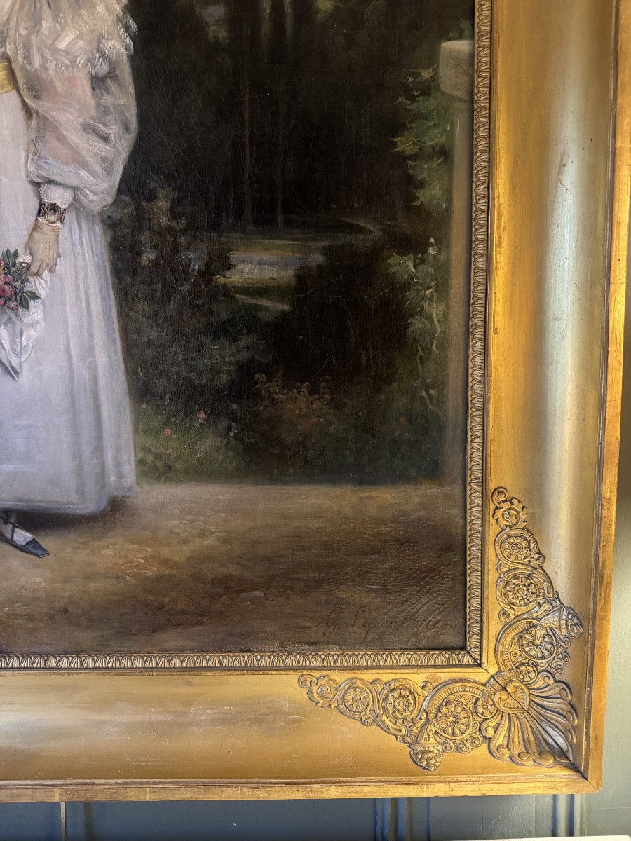 Important Portrait Of A Lady By François Gabriel Lépaulle, Dated 1830-photo-1