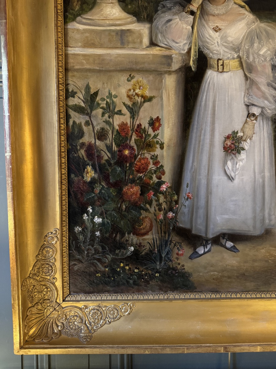 Important Portrait Of A Lady By François Gabriel Lépaulle, Dated 1830-photo-2