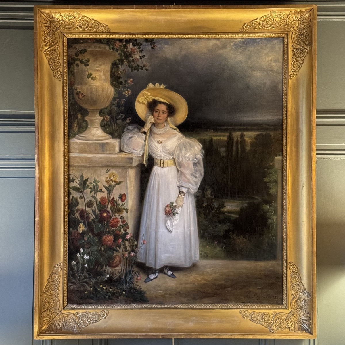 Important Portrait Of A Lady By François Gabriel Lépaulle, Dated 1830