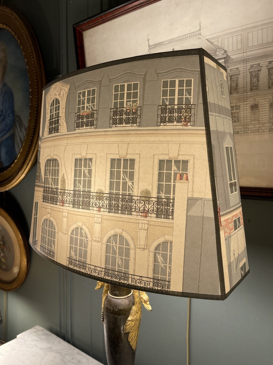 Lampe Carcel En Tôle Peinte XIXème, Hauteur 74 cm-photo-2