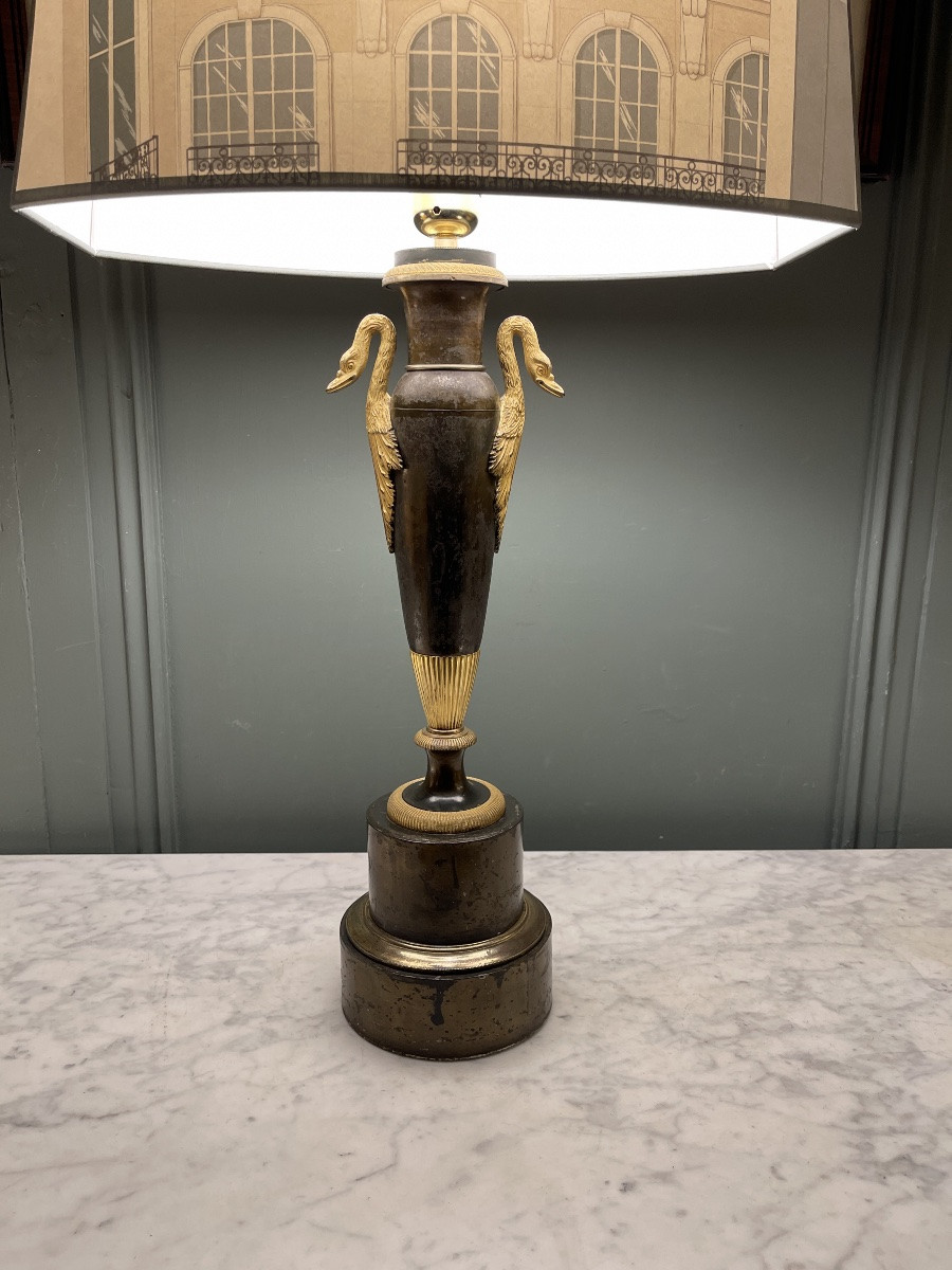 Lampe Carcel En Tôle Peinte XIXème, Hauteur 74 cm-photo-3