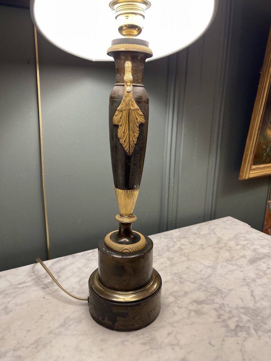 Lampe Carcel En Tôle Peinte XIXème, Hauteur 74 cm-photo-4