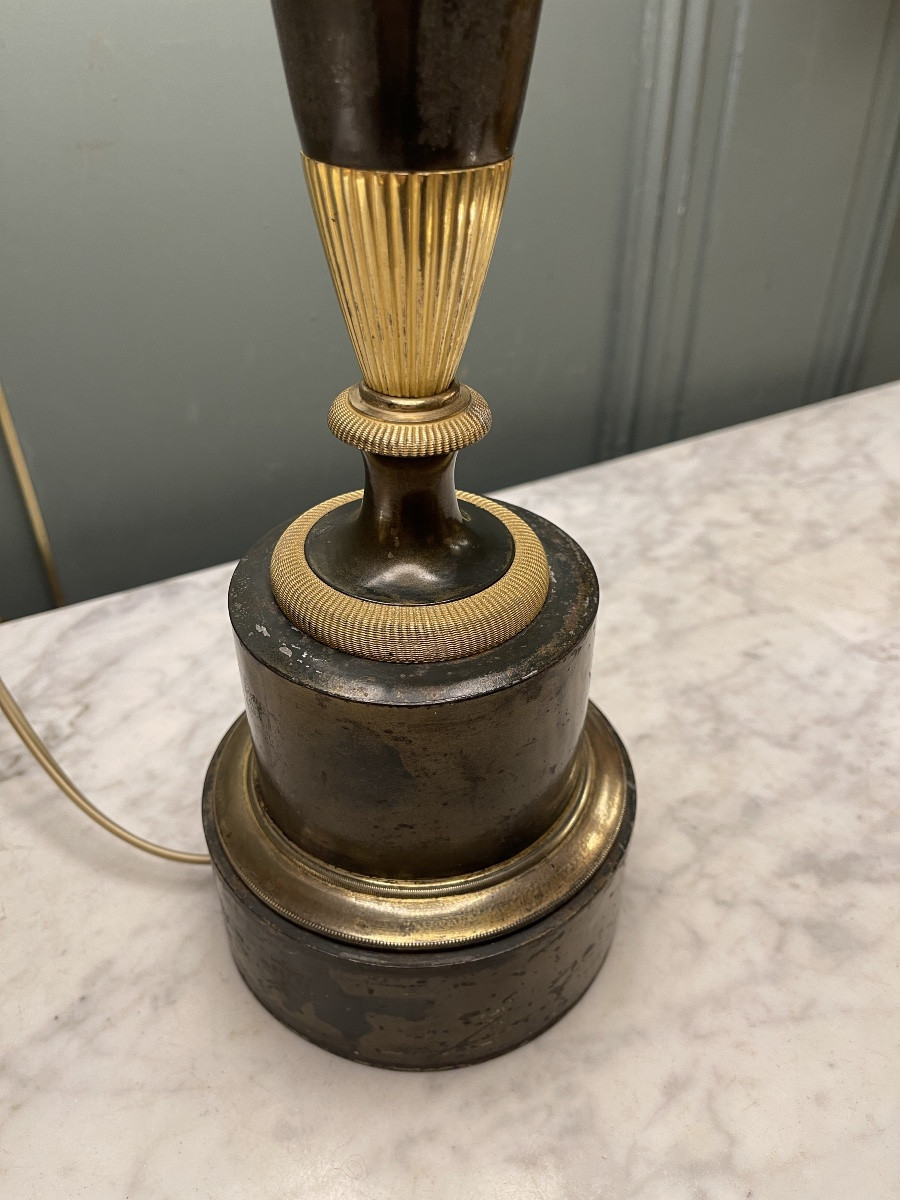Lampe Carcel En Tôle Peinte XIXème, Hauteur 74 cm-photo-6