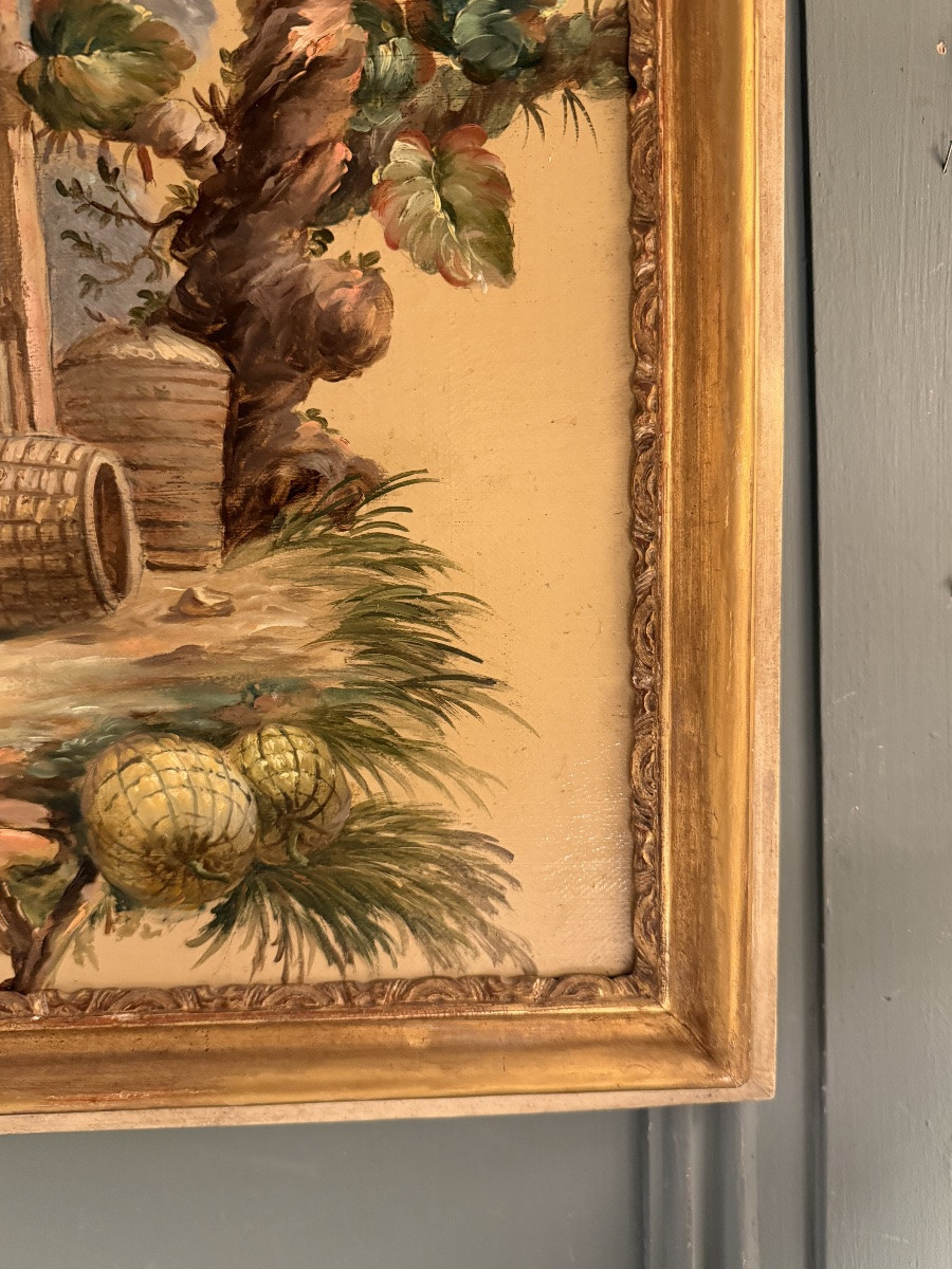 Chinoiserie, Oil On Canvas, 19th Century, No. 1-photo-1