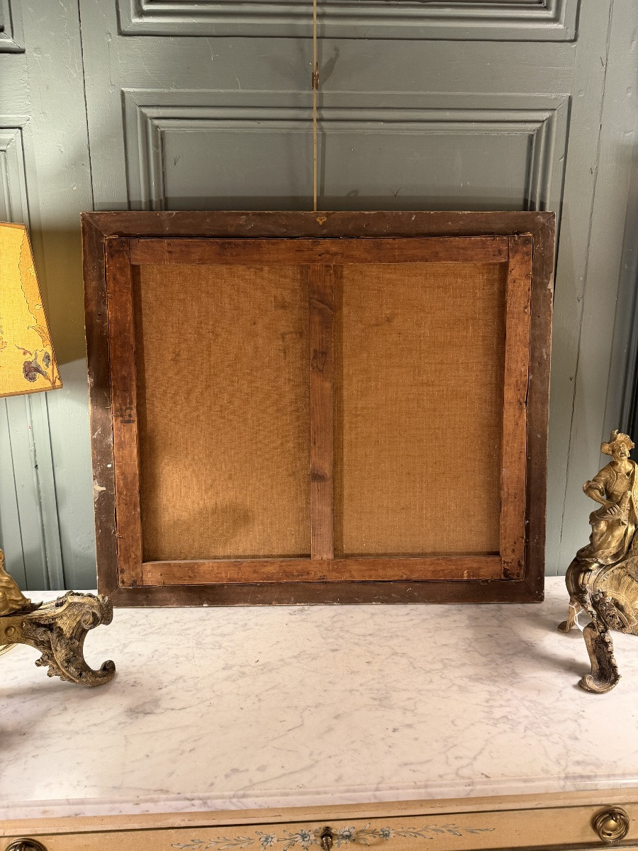 Chinoiseries, huile sur toile XIX&egrave;me N&deg;2-photo-7