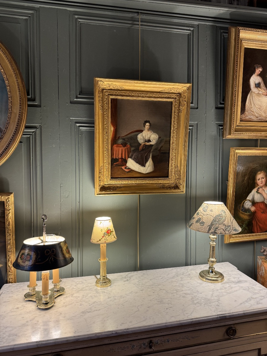 Portrait de dame époque Restauration XIXème-photo-8