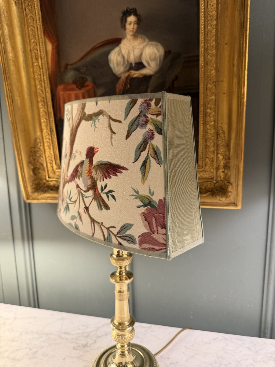 Lampe en bronze, hauteur 47 cm-photo-2