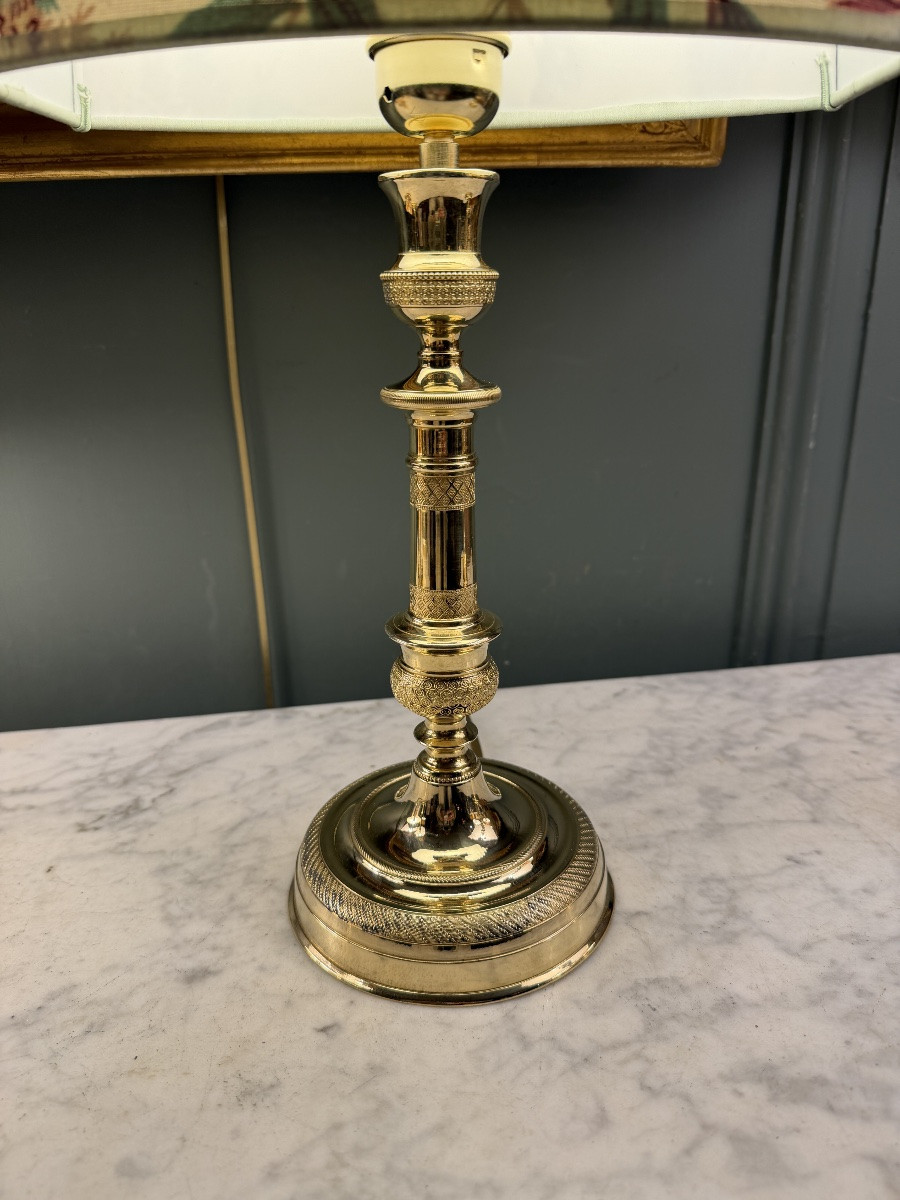 Lampe en bronze, hauteur 47 cm-photo-3