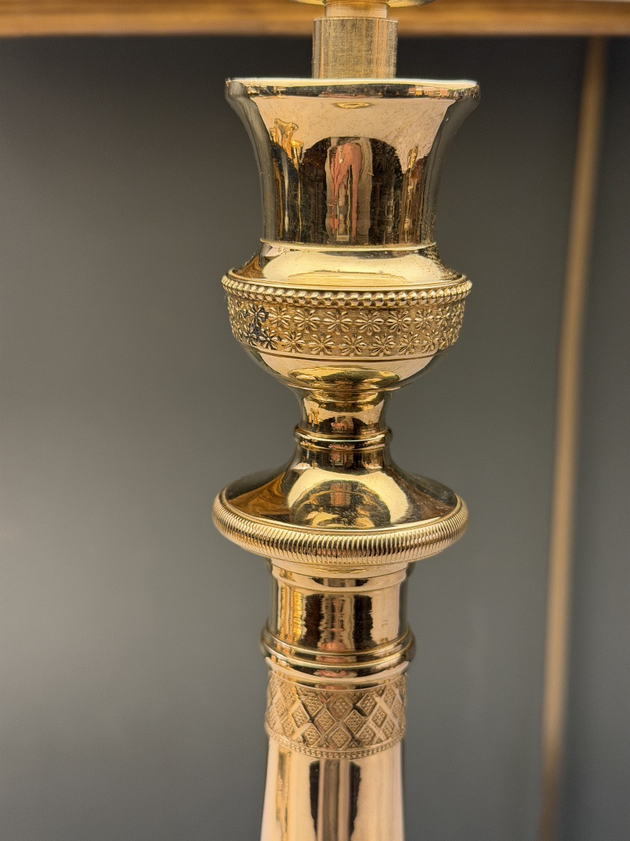 Lampe en bronze, hauteur 47 cm-photo-4