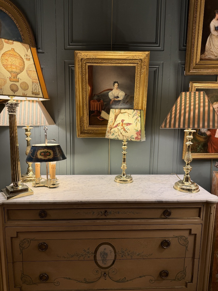 Lampe en bronze, hauteur 47 cm-photo-8