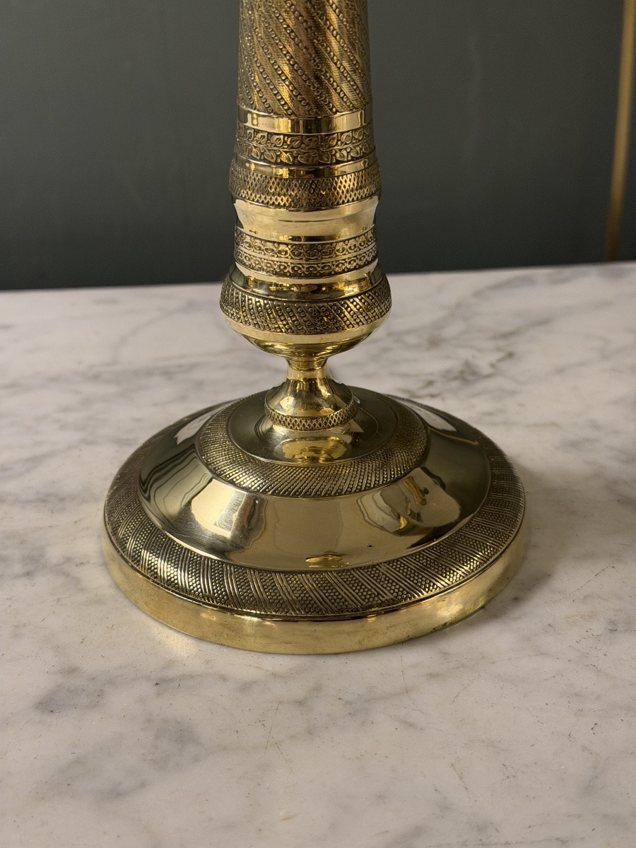 Paire de lampes en bronze XIXème, Hauteur 39 cm-photo-6