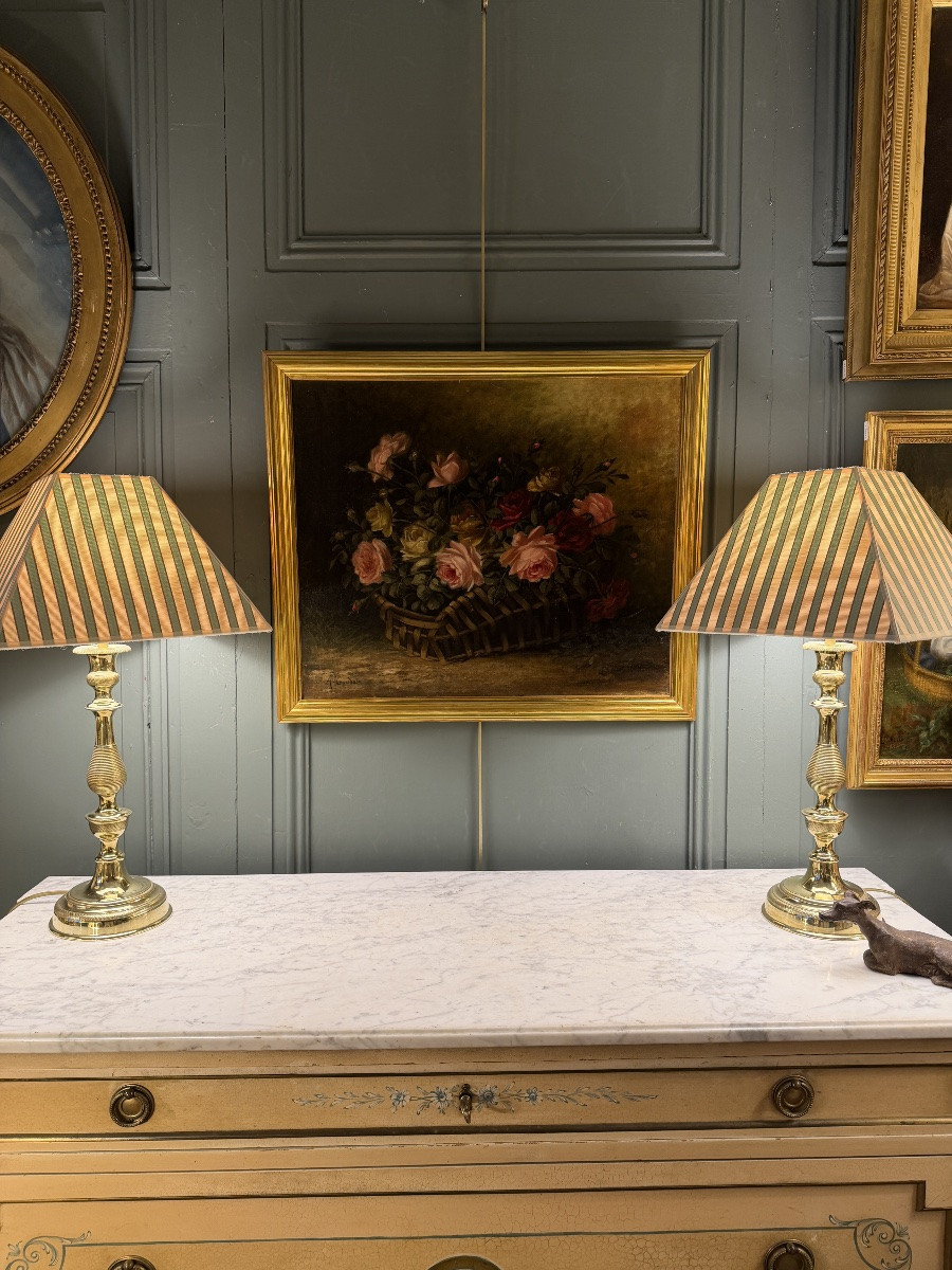 Throwing Of Old Roses, Oil On Canvas, 19th Century-photo-8