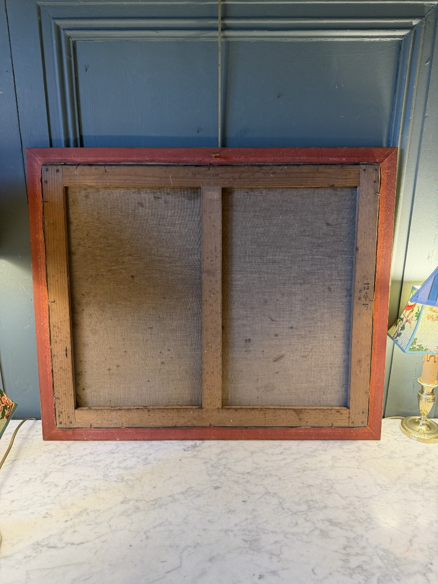 Lilac Throw, Oil On Canvas, 19th Century-photo-6