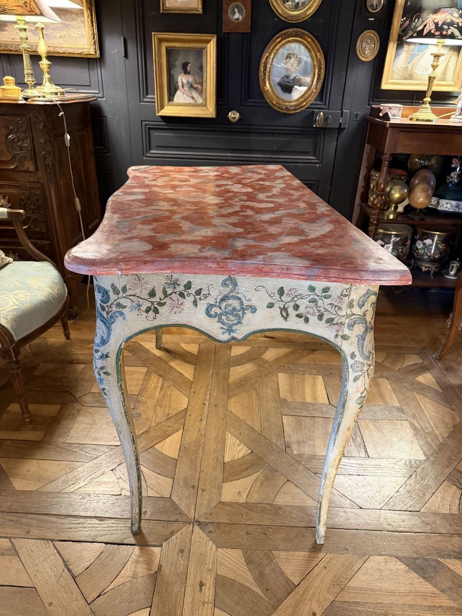 Console en bois peint XVIIIème-photo-1