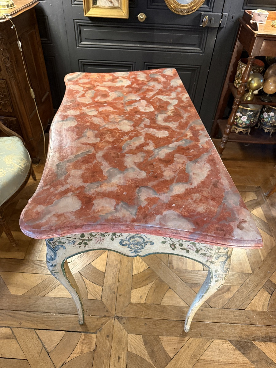 Console en bois peint XVIIIème-photo-2