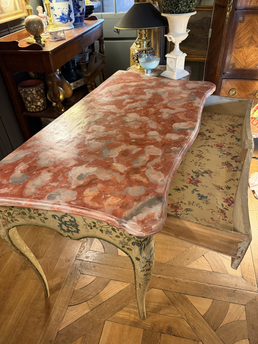 Console en bois peint XVIIIème-photo-3