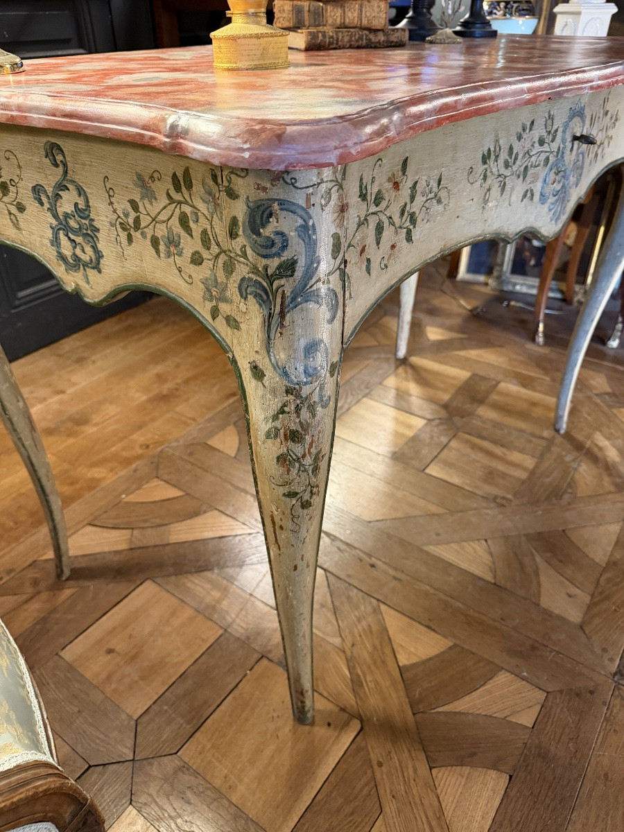Console en bois peint XVIIIème-photo-4