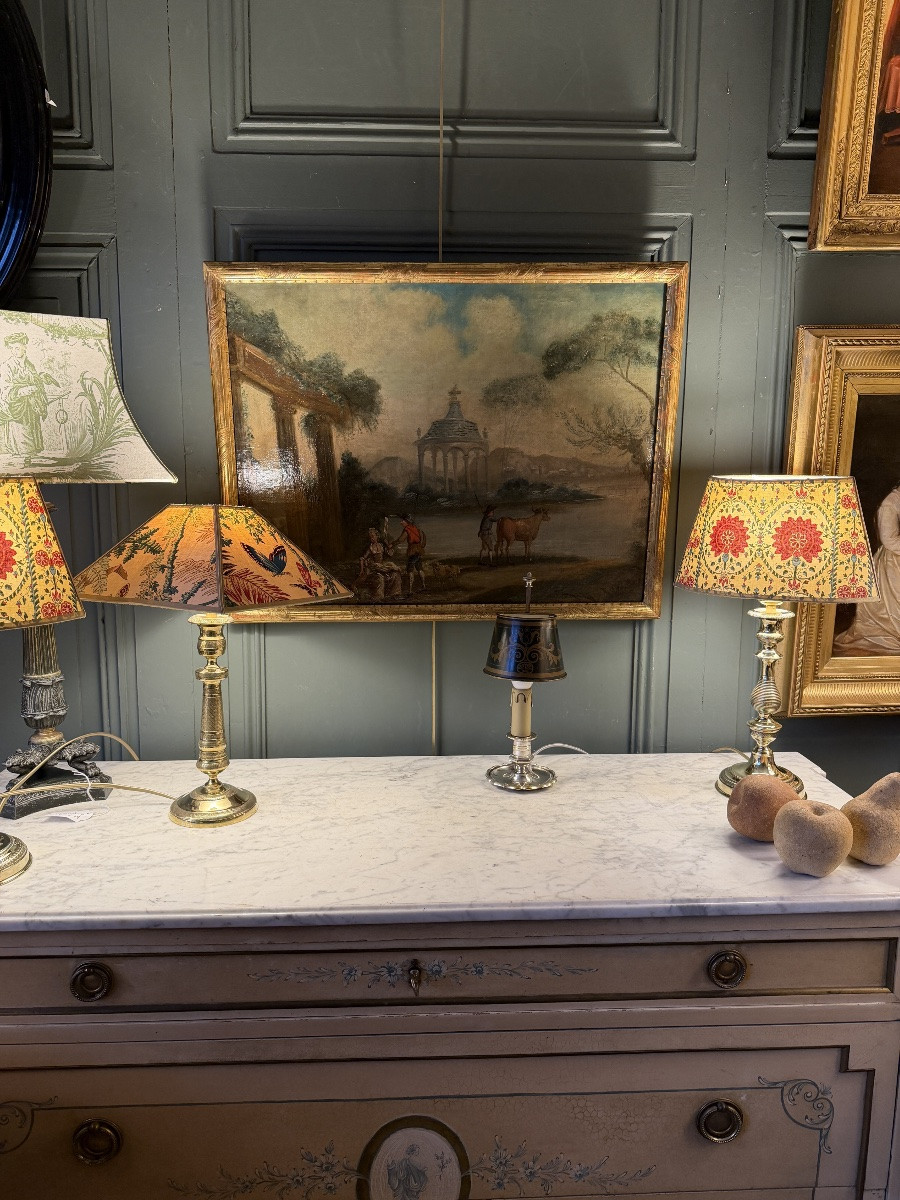 Painted Sheet Metal Bouillotte Lamp, 29.5 Cm High-photo-8